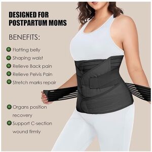 Poetry Black Postpartum Support Belt